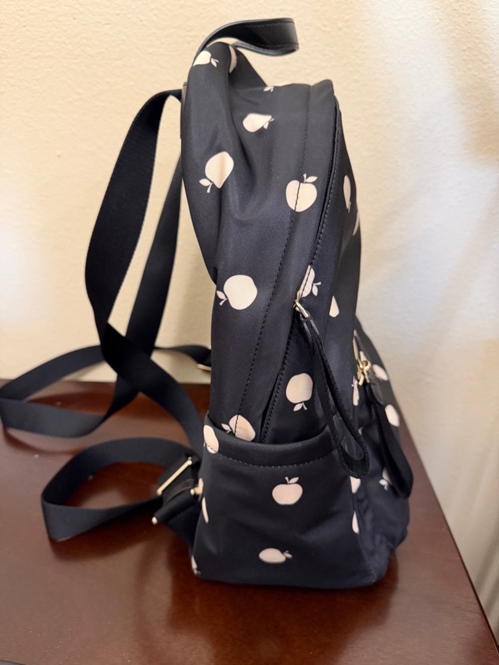 NWT KATE SPADE NEW YORK Chelsea BLACK MULTI ORCHID Medium Backpack - Picture 4 of 12